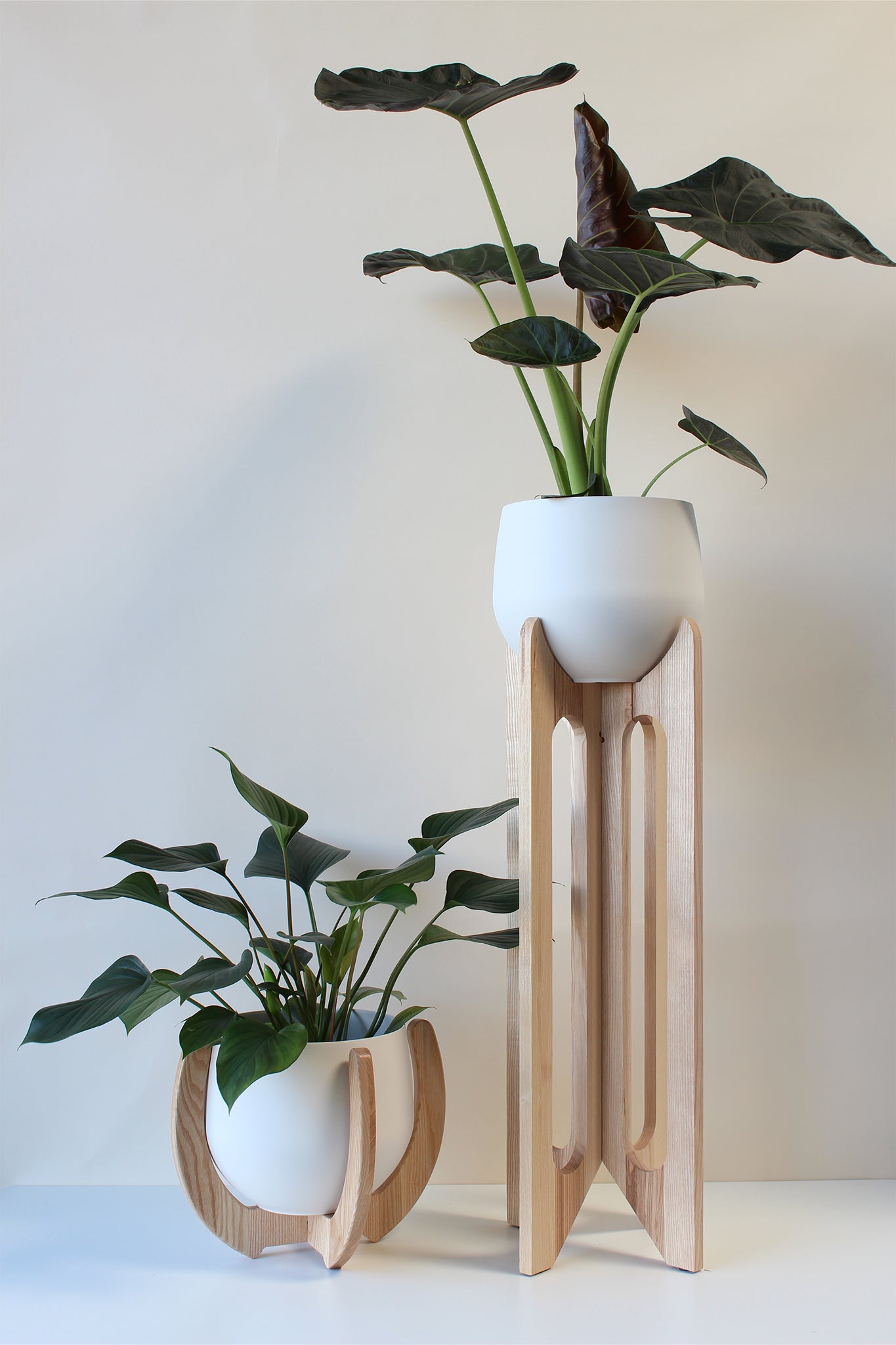wooden plant pot Arches & Nested Plant Stand Mix