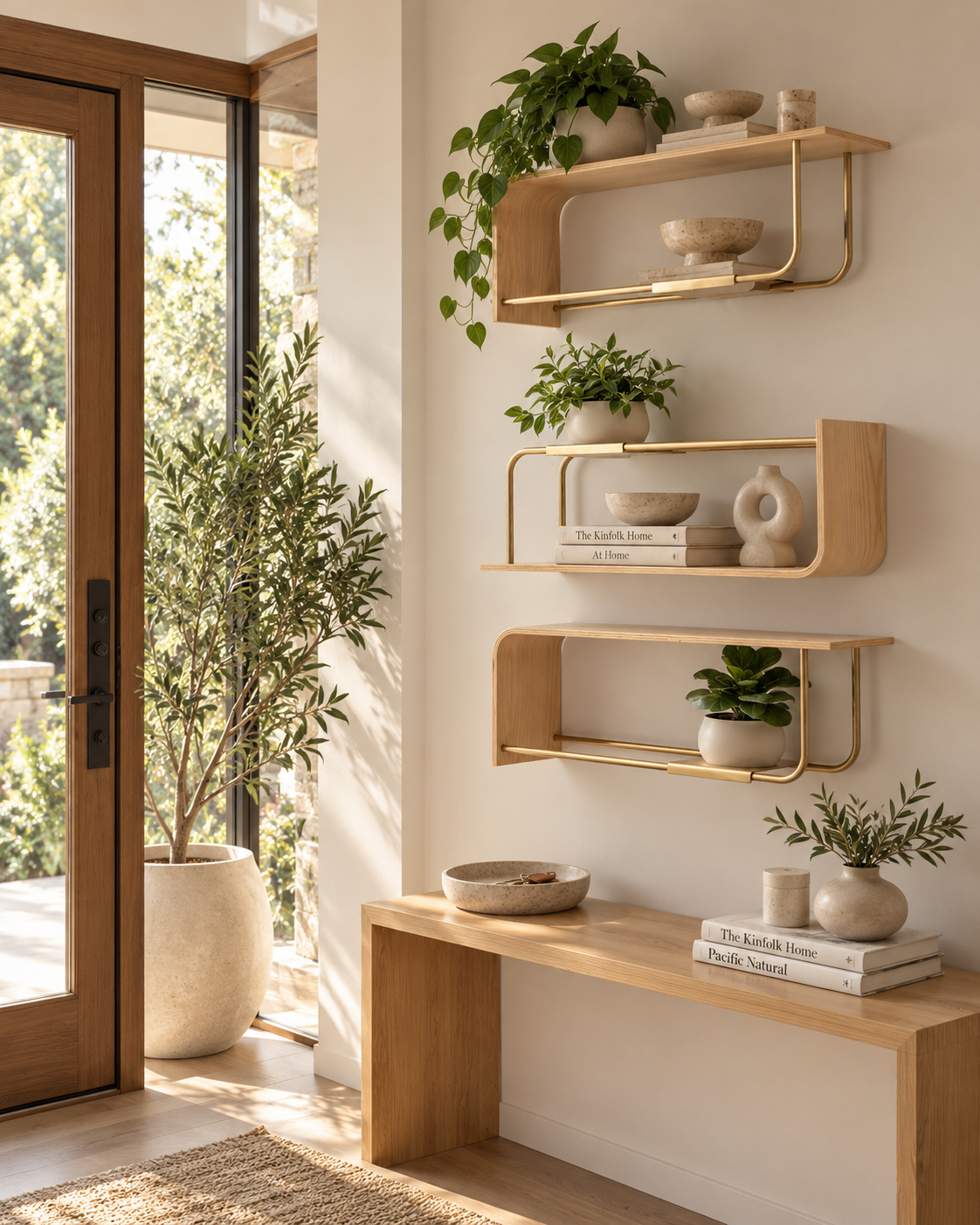 Curve Wall Shelf + Pot Trio