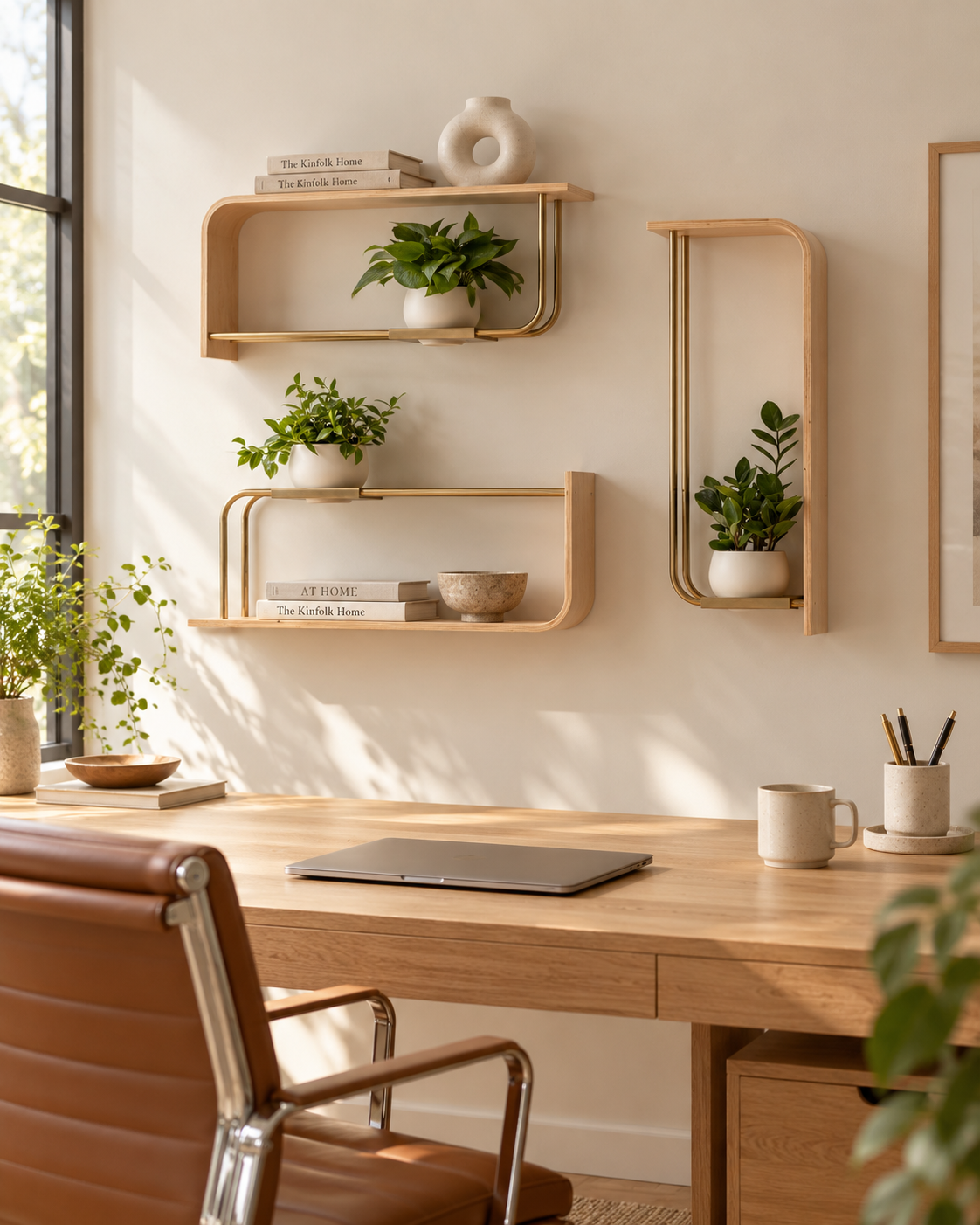 Curve Wall Shelf + Pot Trio