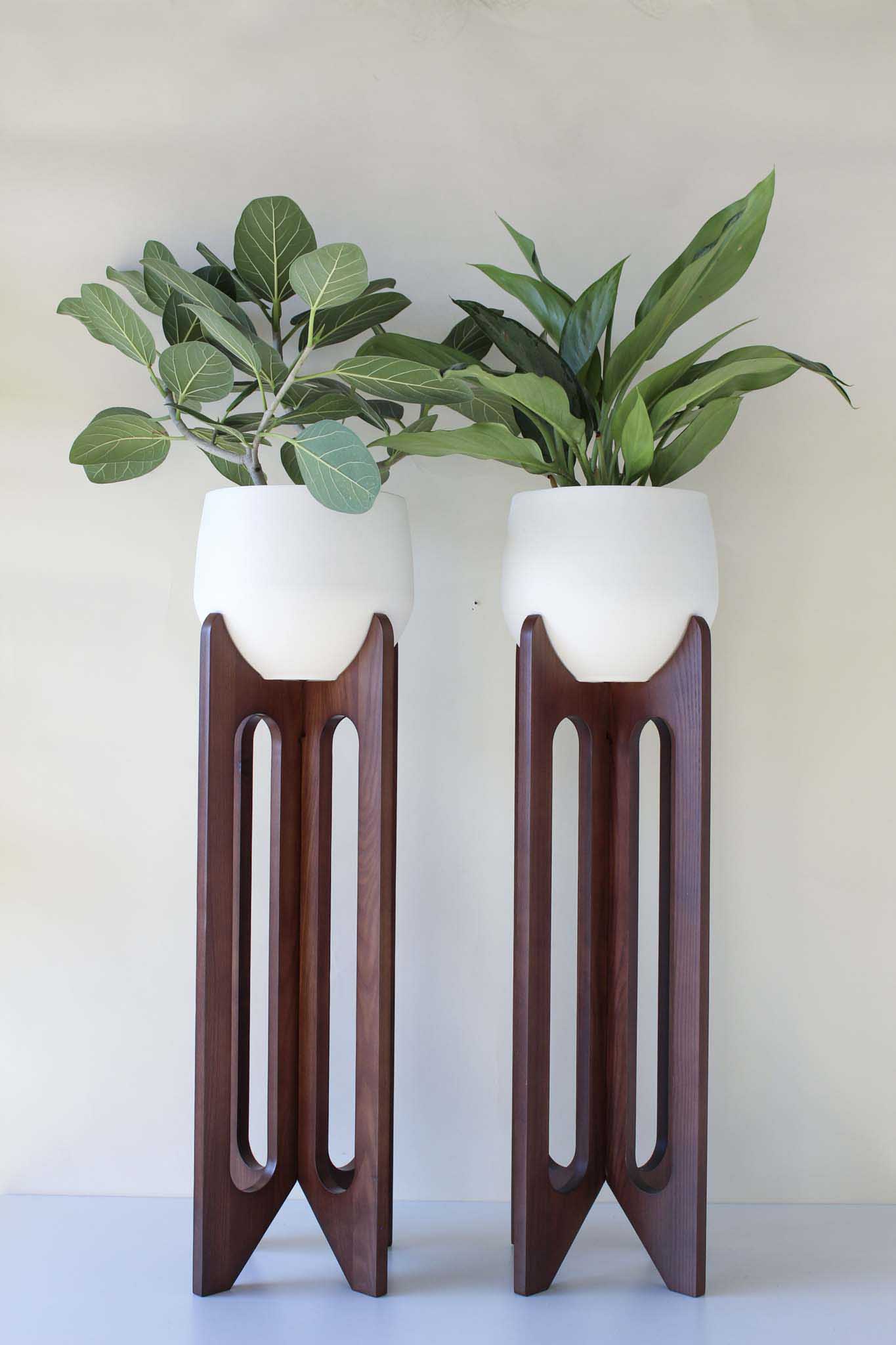 Arches Plant Stand + Pot Duo – Braid & Wood