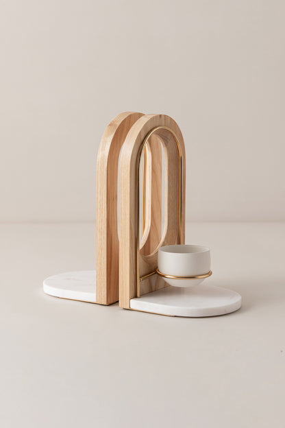 Bevel Bookend Set+ Pot