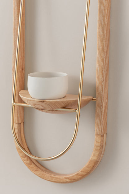 Crescent Air Plant Shelf + Pot