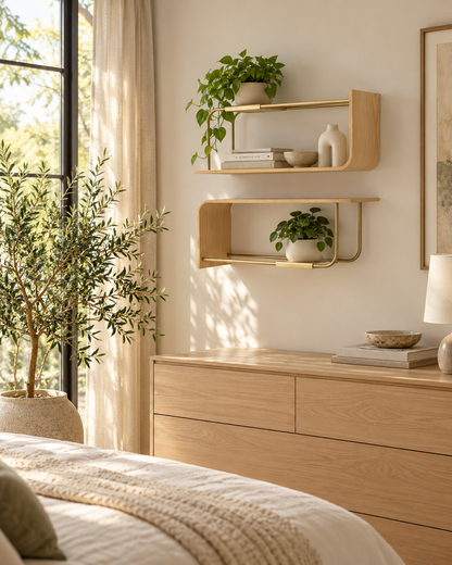 Curve Wall Shelf + Pot Duo