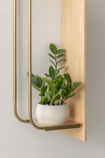 Curve Wall Shelf + Pot Quad