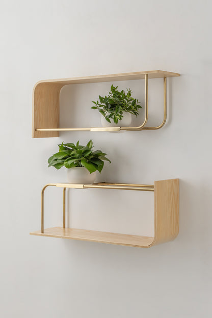 Curve Wall Shelf + Pot Duo