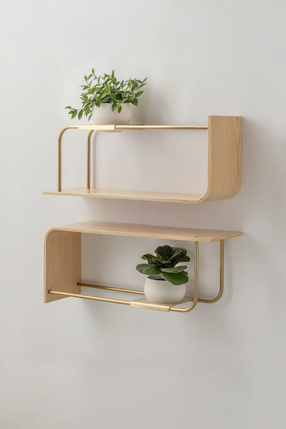 Curve Wall Shelf + Pot Duo
