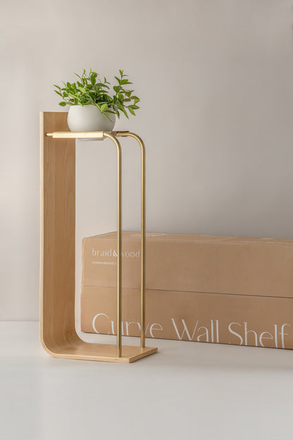 Curve Wall Shelf + Pot Duo