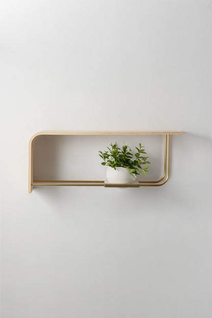 Curve Wall Shelf + Pot