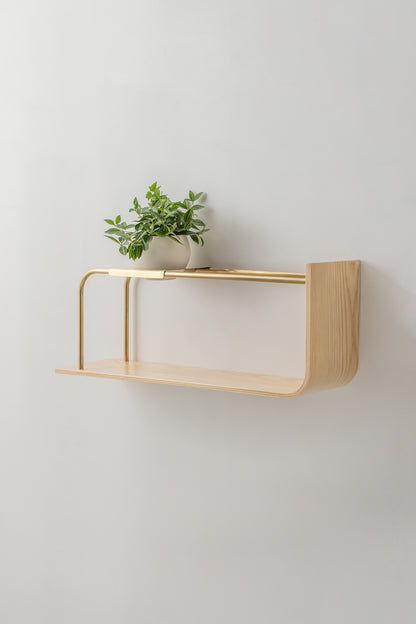 Curve Wall Shelf + Pot