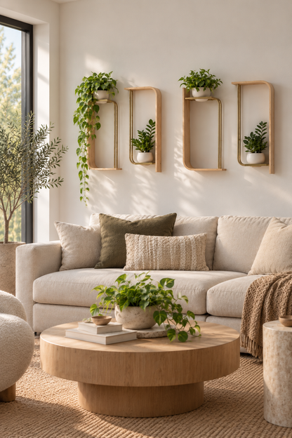 Curve Wall Shelf + Pot Quad