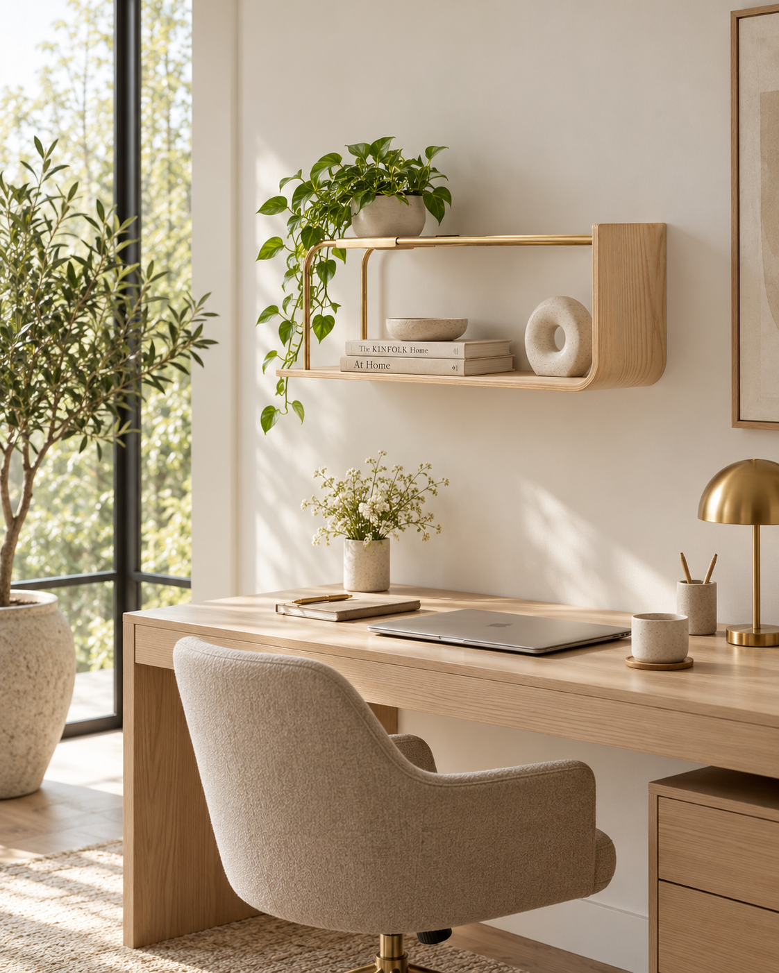 Curve Wall Shelf + Pot