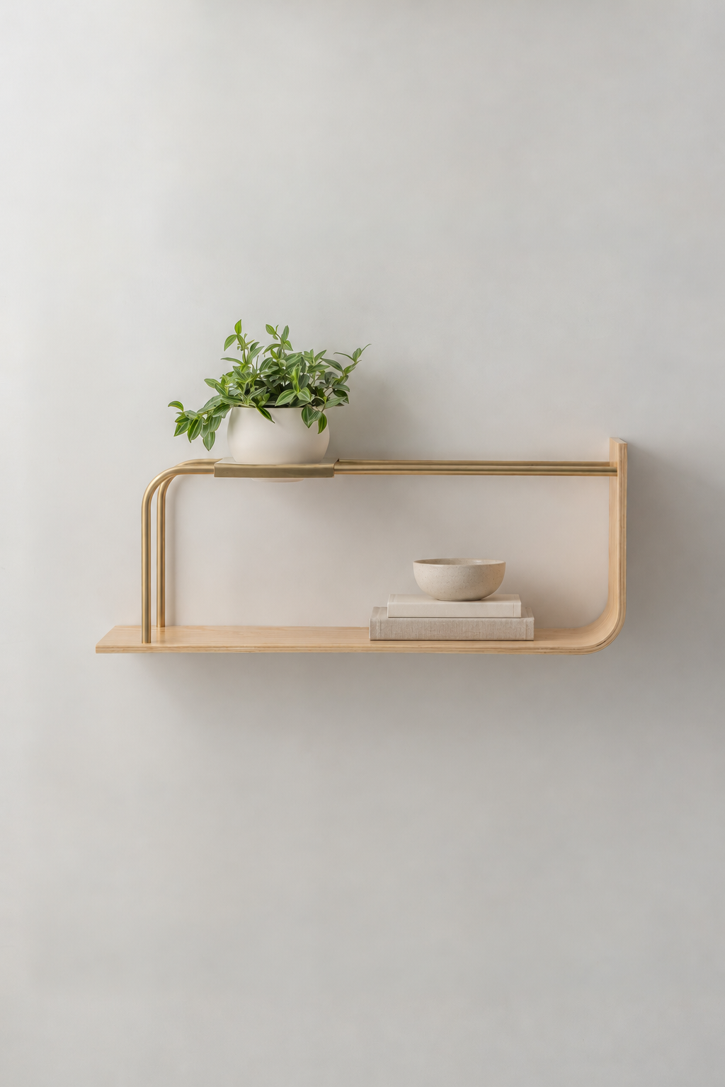 Curve Wall Shelf + Pot