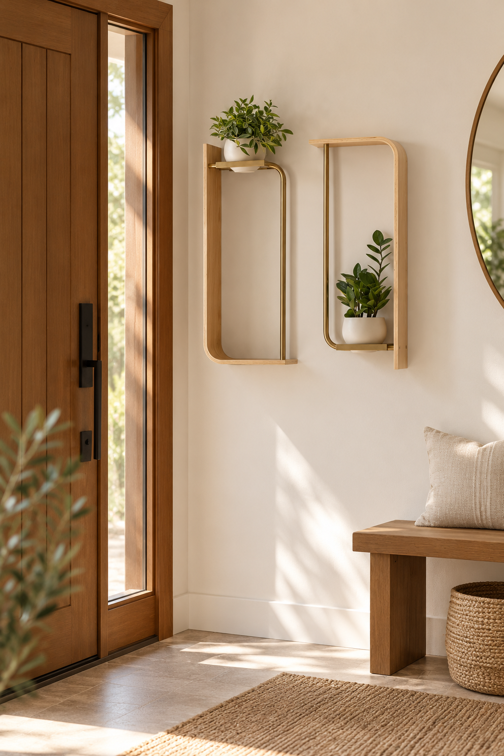 Curve Wall Shelf + Pot Duo