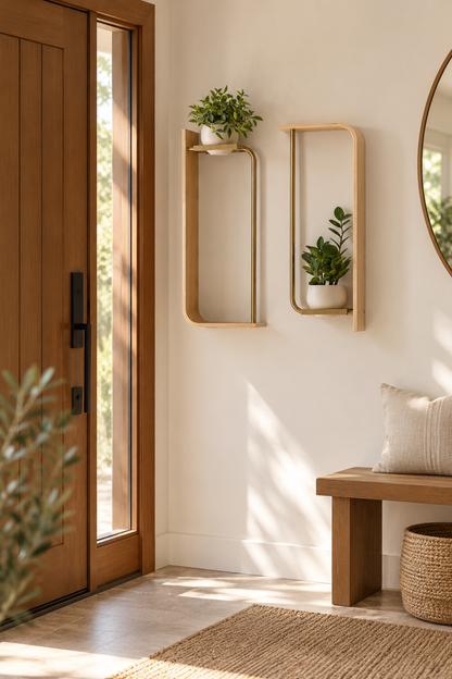 Curve Wall Shelf + Pot Duo