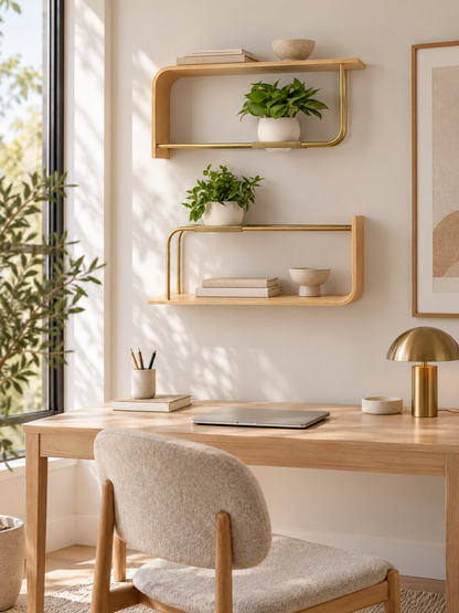 Curve Wall Shelf + Pot Duo