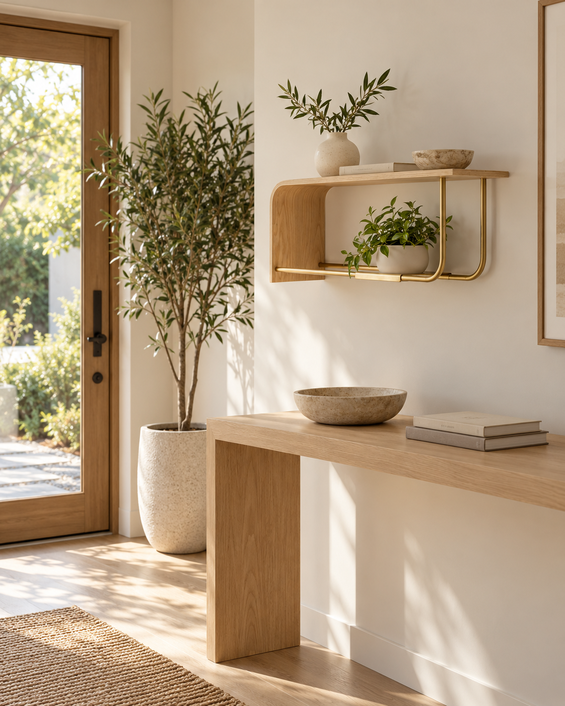 Curve Wall Shelf + Pot